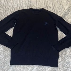 Men's Black Crewneck Sweater - Classic Long Sleeve
